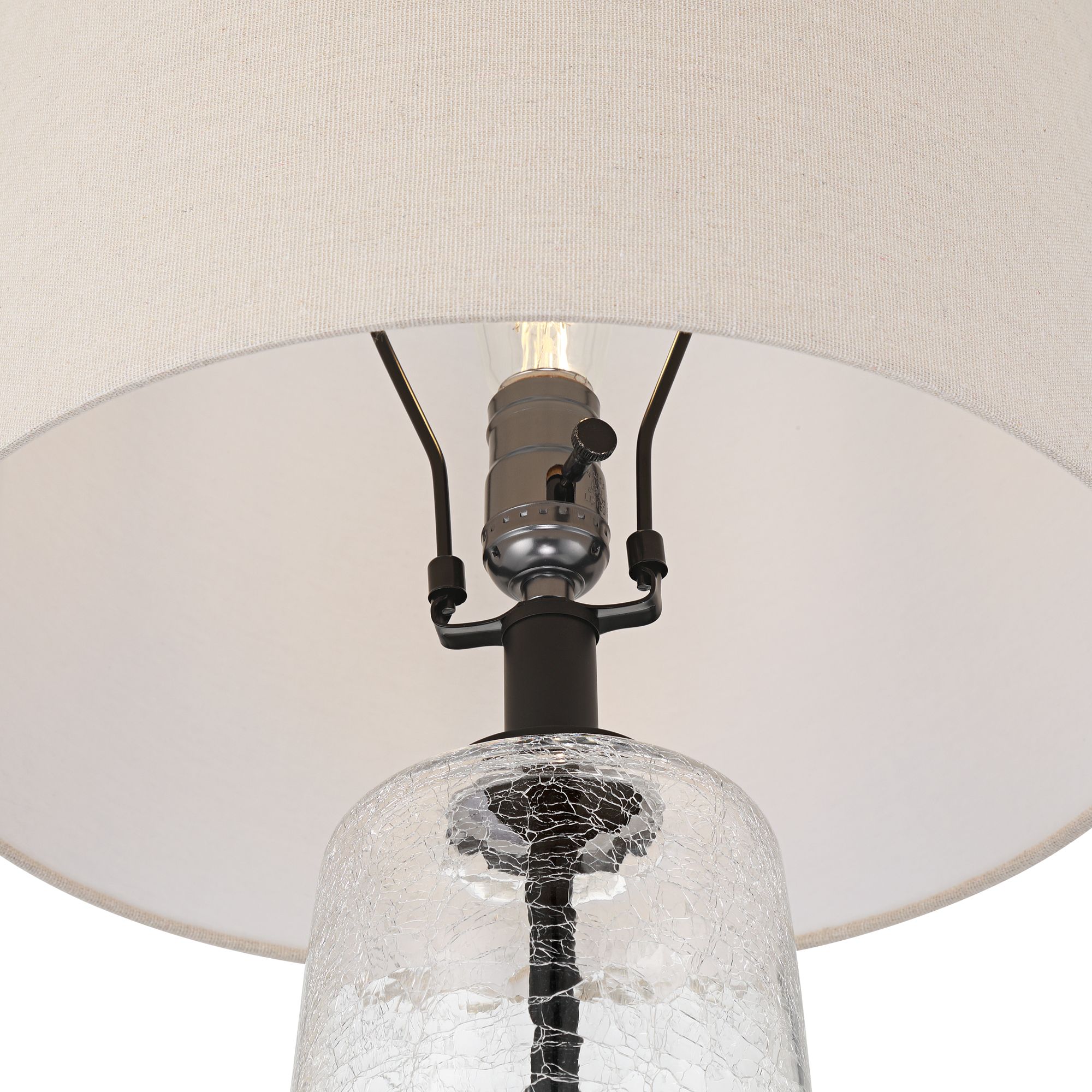 Image 5 Melfi 27 1/2" High Crackle Glass Rustic Modern USB Table Lamp Set of 2 more views