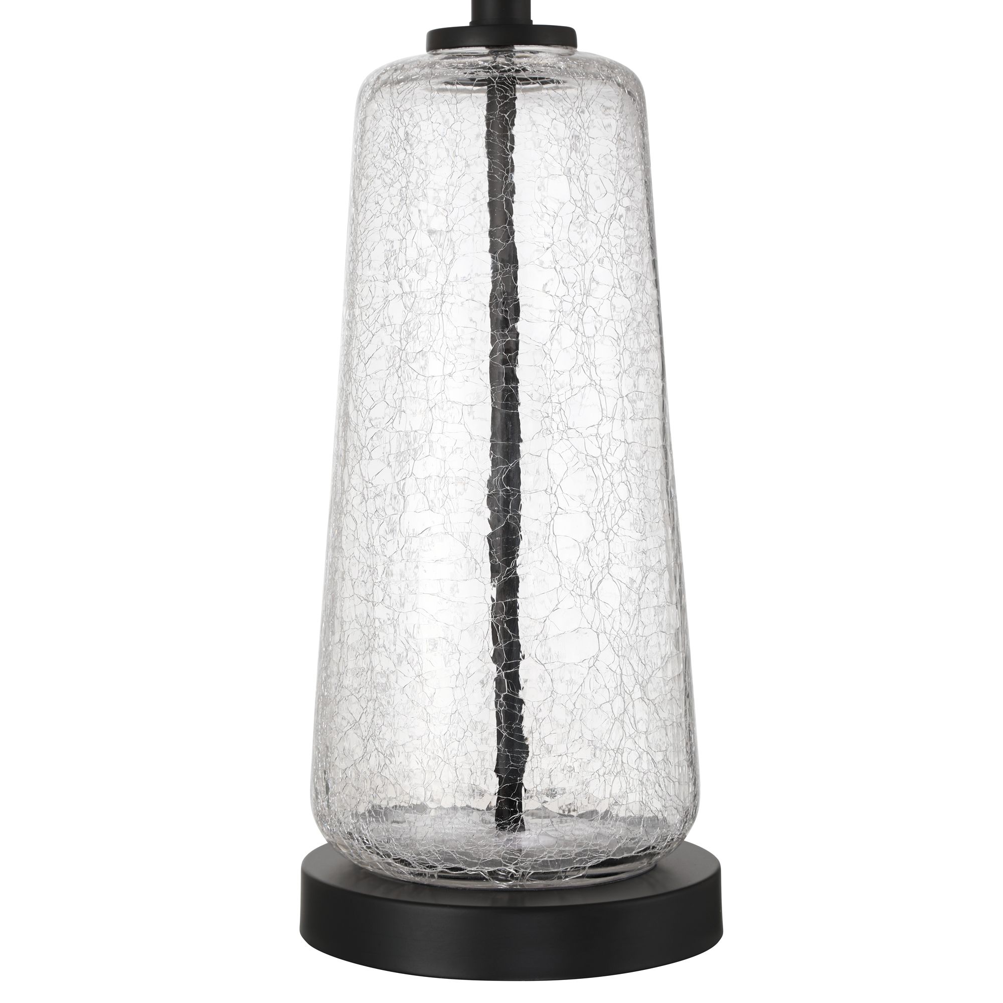 Melfi 27 1/2" High Crackle Glass Rustic Modern USB Table Lamp Set of 2