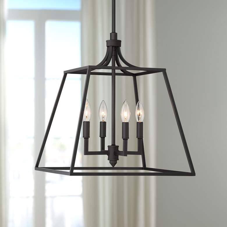 Image 1 Meli 16" Wide Bronze 4-Light Entry Pendant Light
