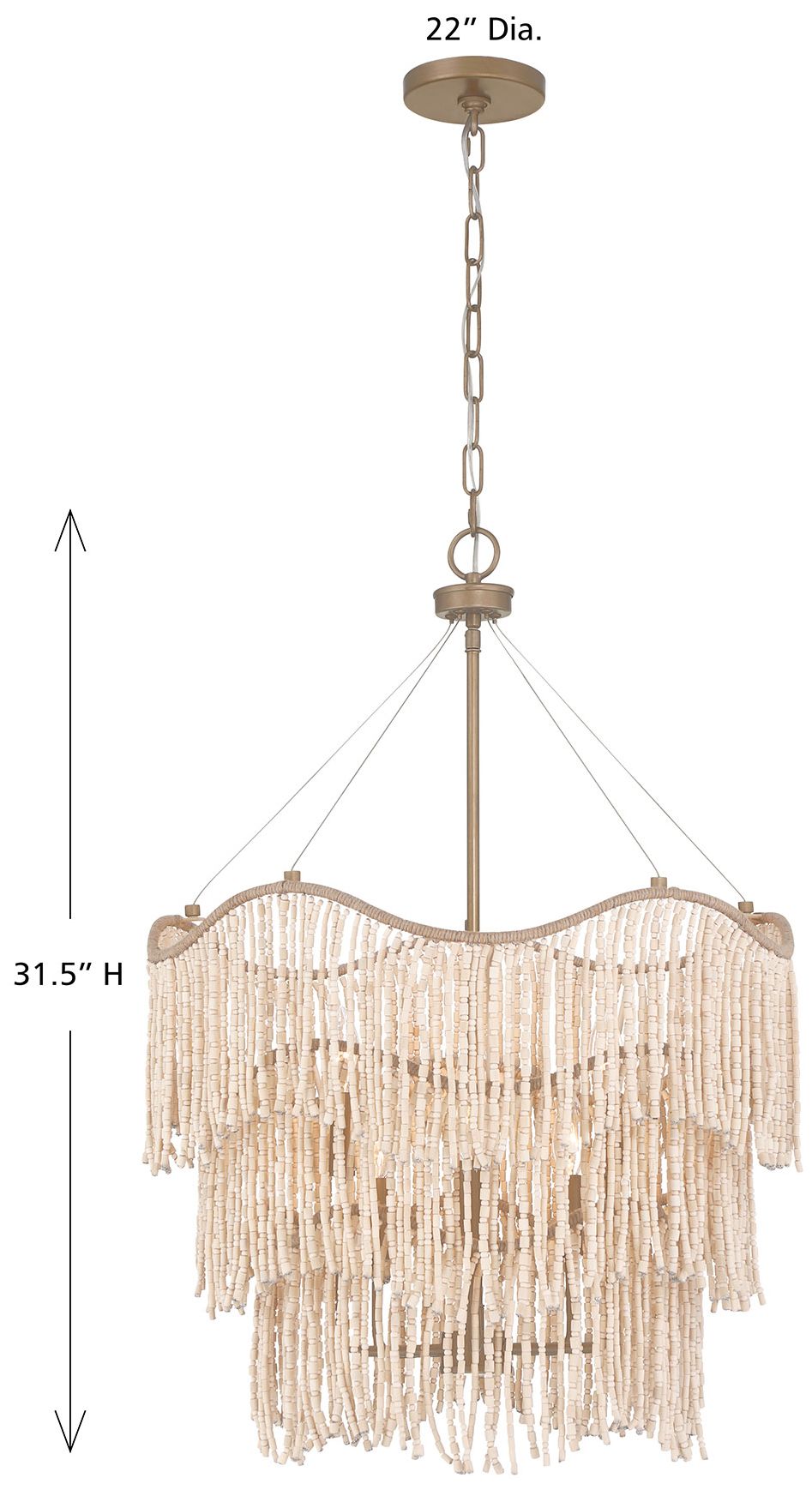 Melia 6-Light Pendant in Cypress by Breegan Jane