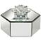Melia 8 3/4" Wide Mirrored Jewelry Box