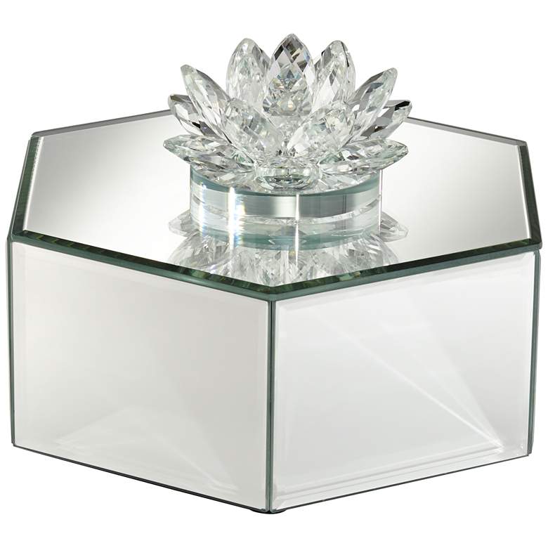 Image 6 Melia 8 3/4" Wide Mirrored Jewelry Box more views