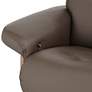 5_Melia Chocolate Tufted Faux Leather Swivel Recliner and Slanted Ottoman more views