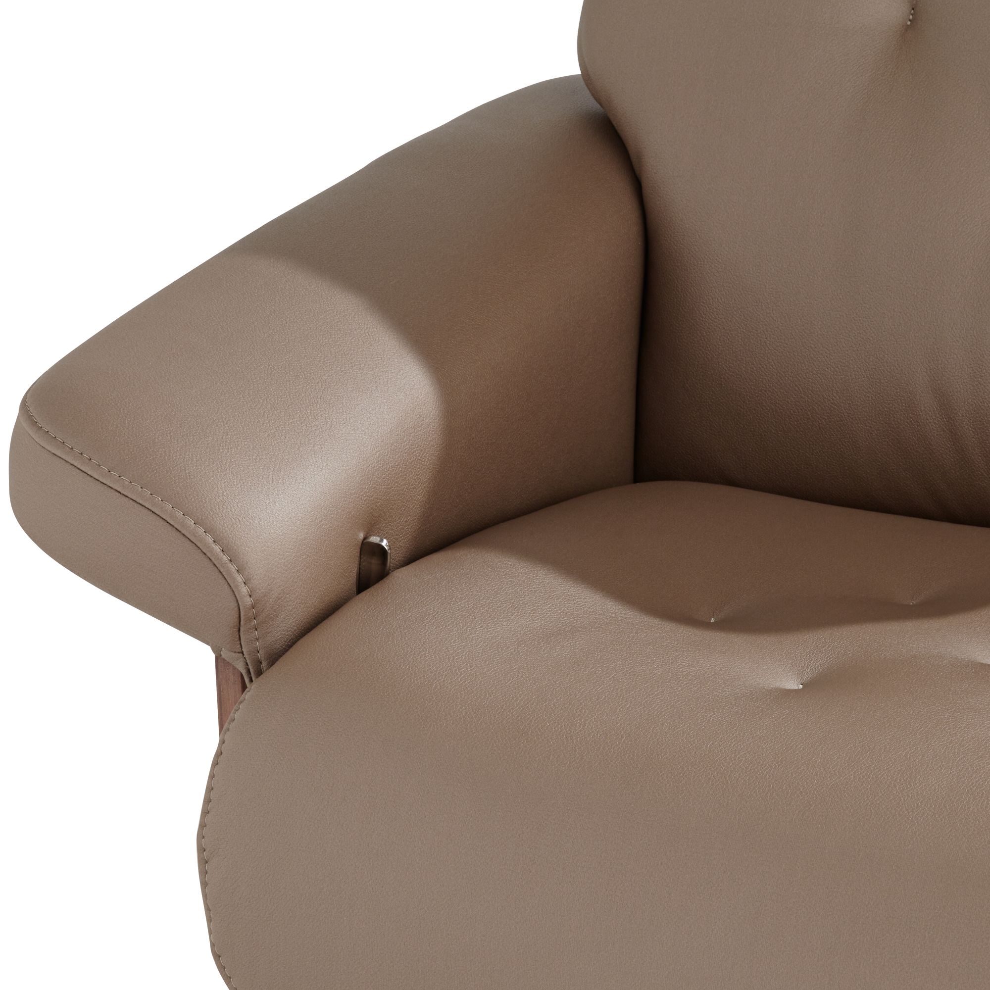 Image 5 Melia Cocoa Adjustable Swivel Faux Leather Recliner and Ottoman more views