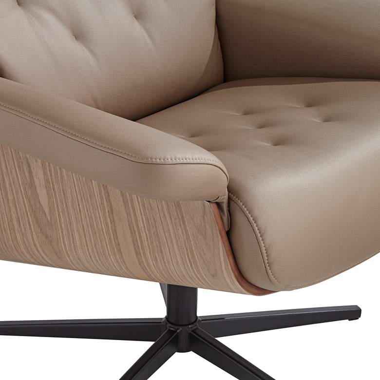 Image 4 Melia Cocoa Adjustable Swivel Recliner and Ottoman more views