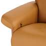 6_Melia Cognac Tan Tufted Faux Leather Swivel Recliner and Slanted Ottoman more views