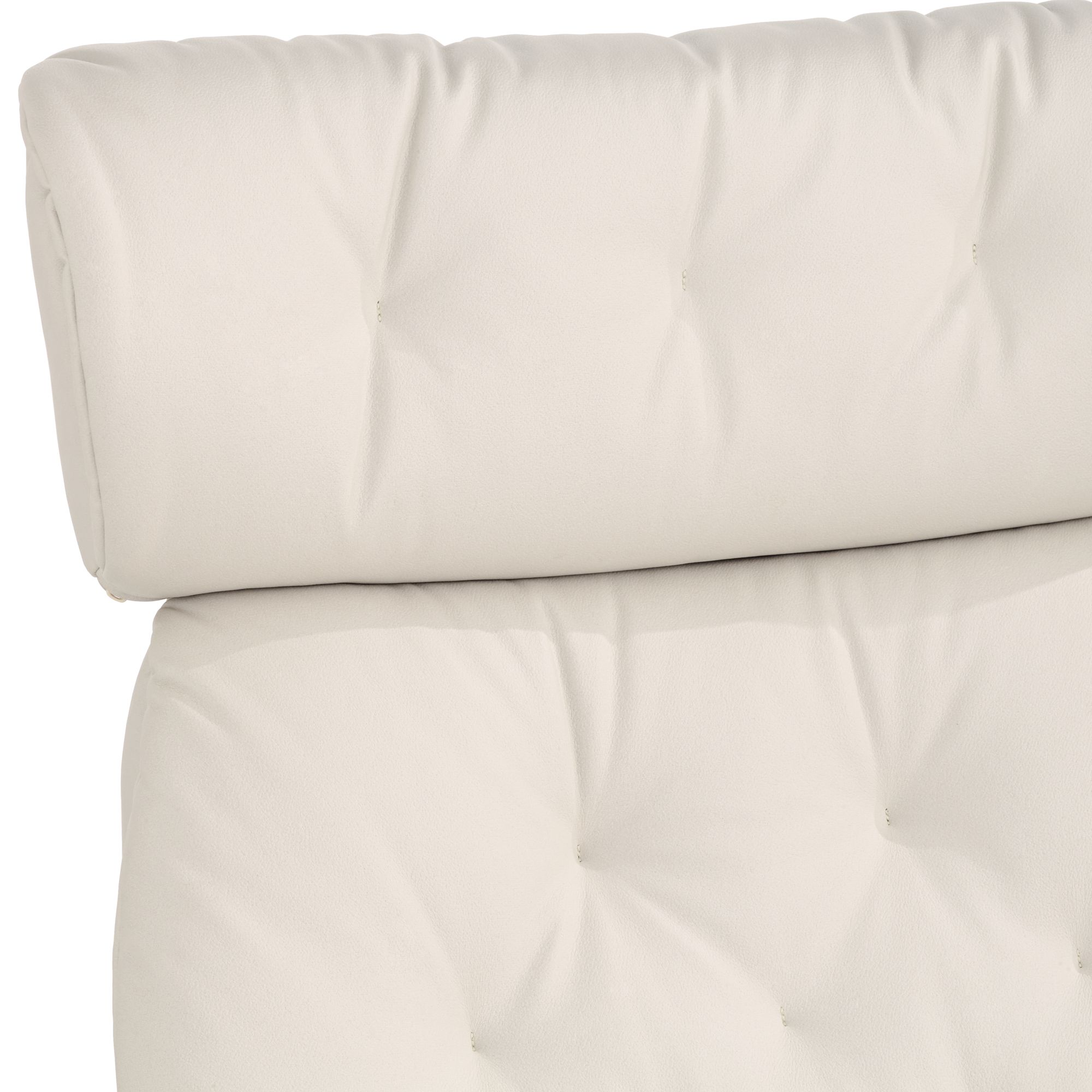 Image 3 Melia Eggshell Adjustable Faux Leather Swivel Recliner and Ottoman more views