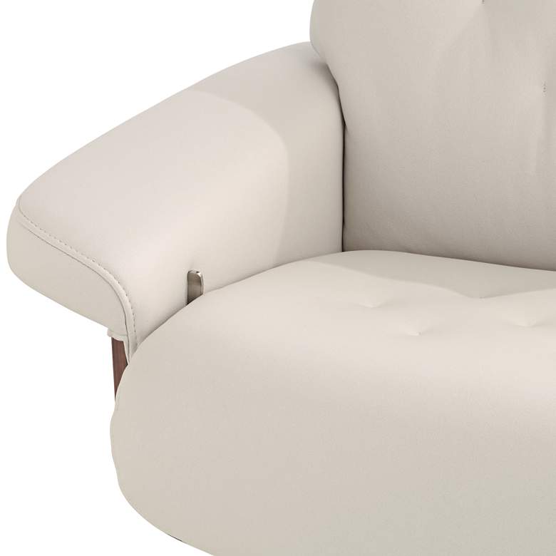 Image 5 Melia Eggshell Adjustable Swivel Recliner and Ottoman more views