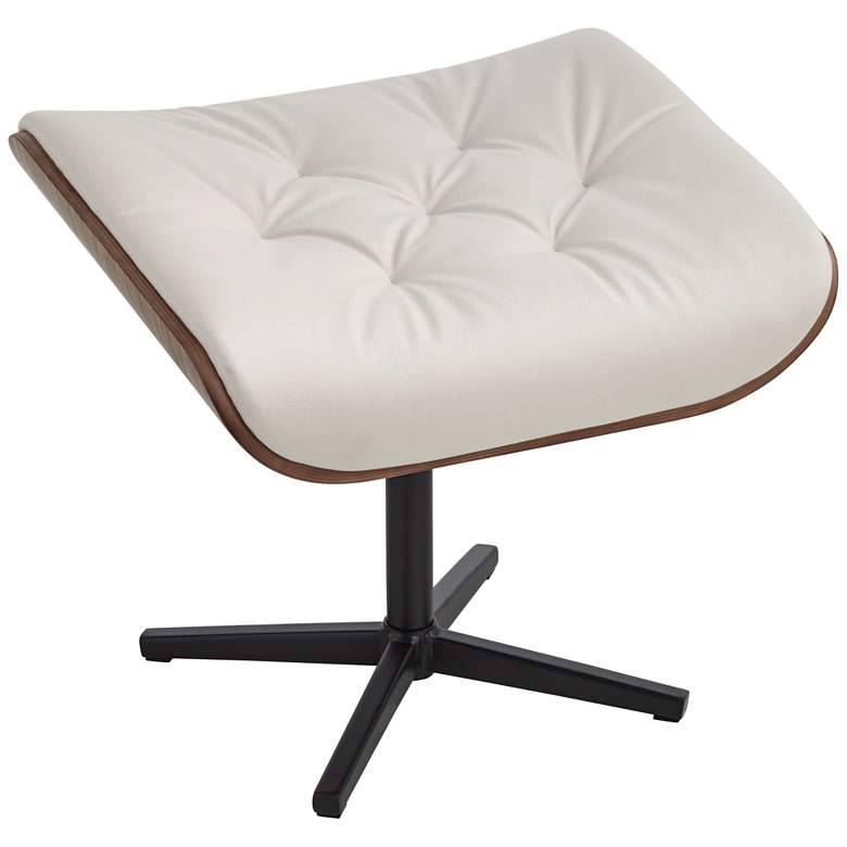 Image 7 Melia Eggshell Adjustable Swivel Recliner and Ottoman more views