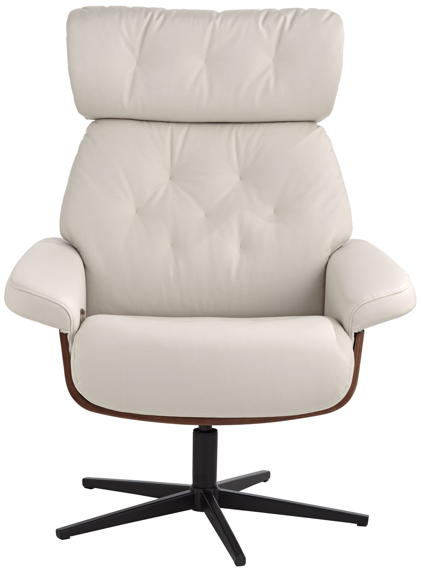 Melia Eggshell Adjustable Swivel Recliner and Ottoman