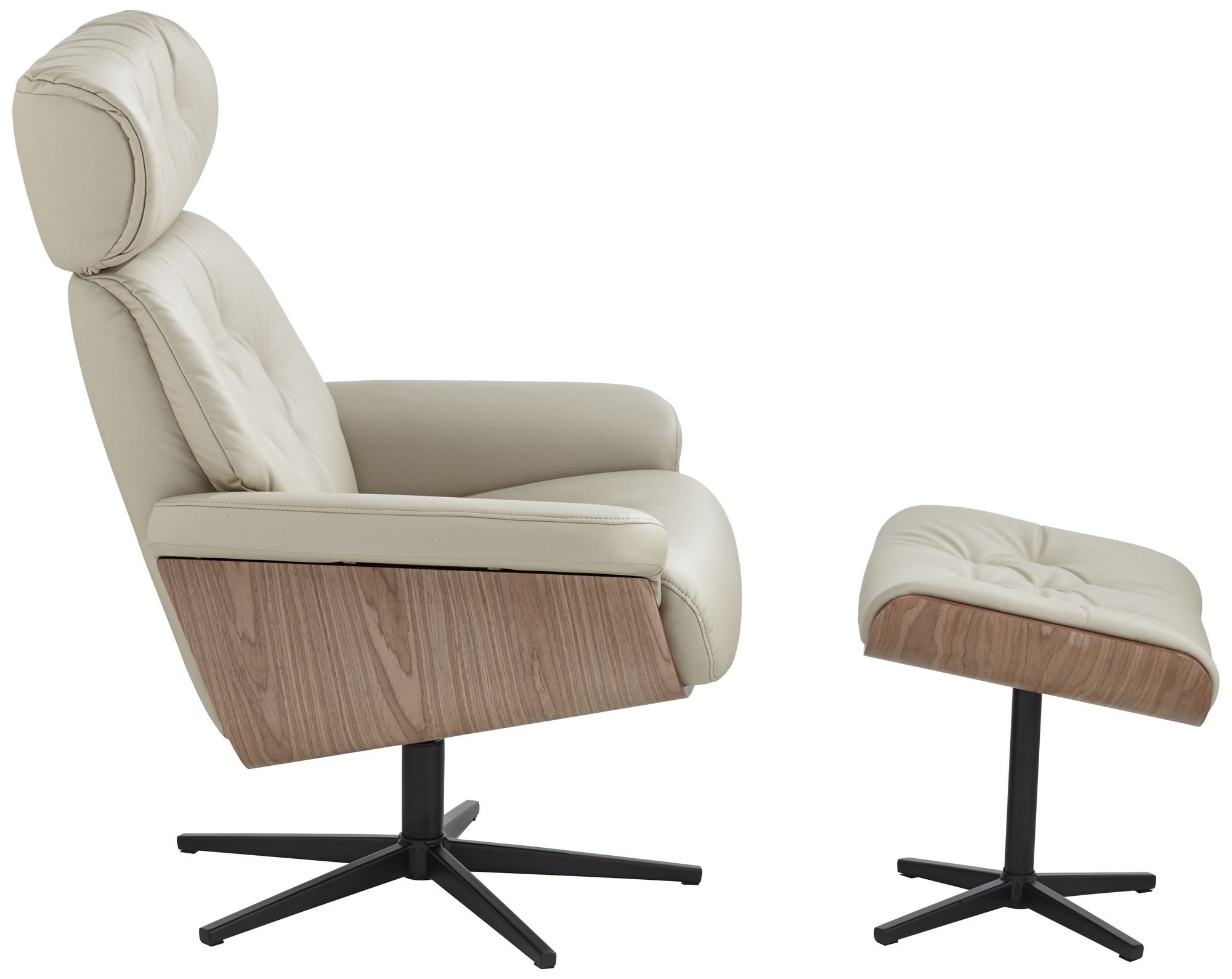 Melia Putty Adjustable Swivel Recliner and Ottoman