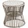 Melilani 19 1/2" Wide Natural and Gray Outdoor Side Table