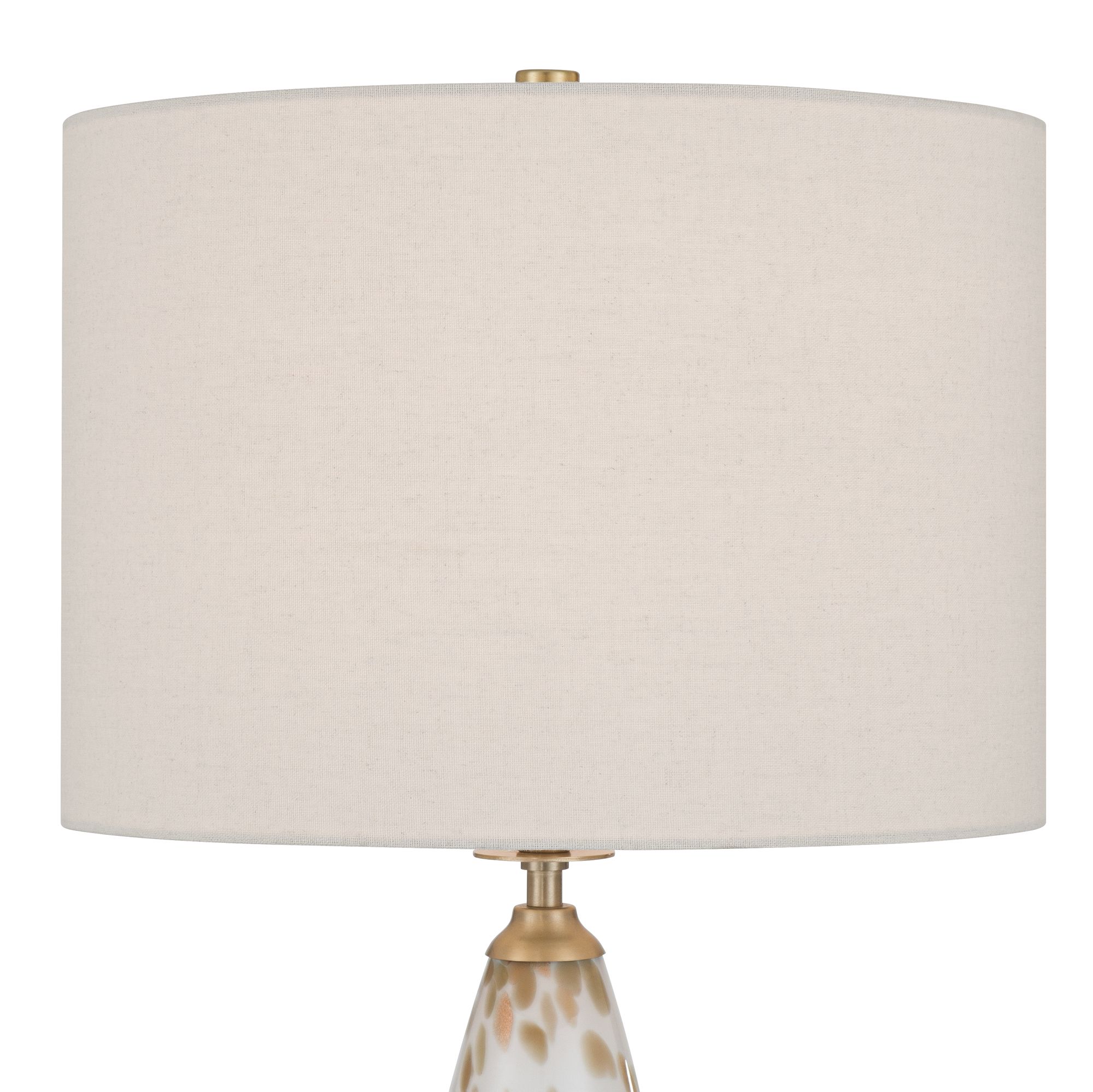 Image 4 Melina 27 1/2" High White and Beige Glass Table Lamp more views