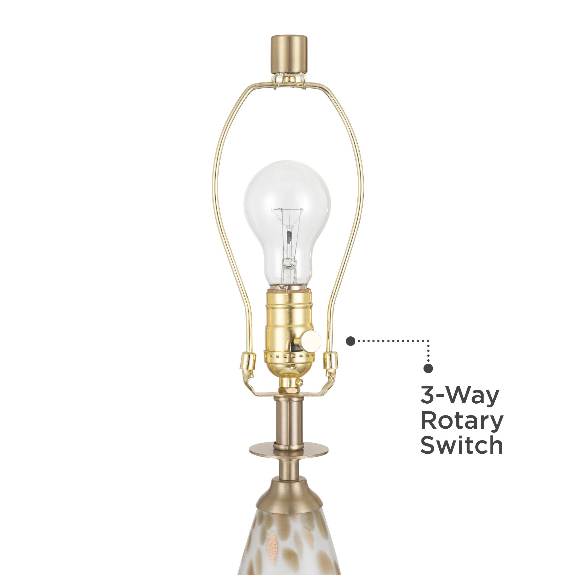 Image 6 Melina 27 1/2" High White and Beige Glass Table Lamp more views