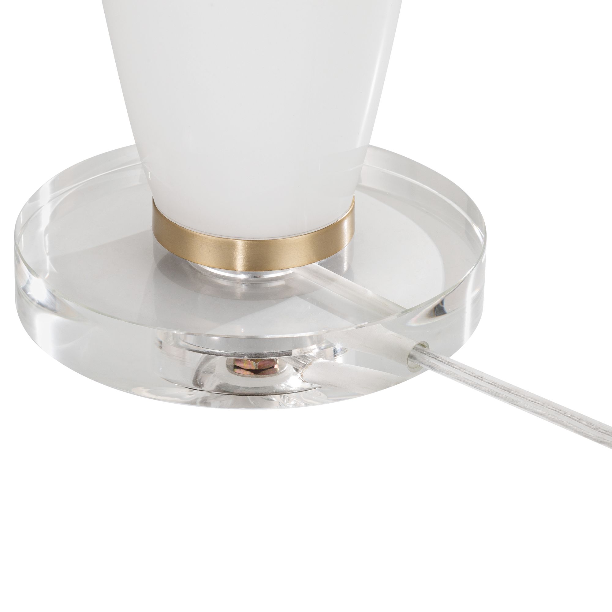 Melina 27 1/2" High White and Beige Glass Table Lamp in scene