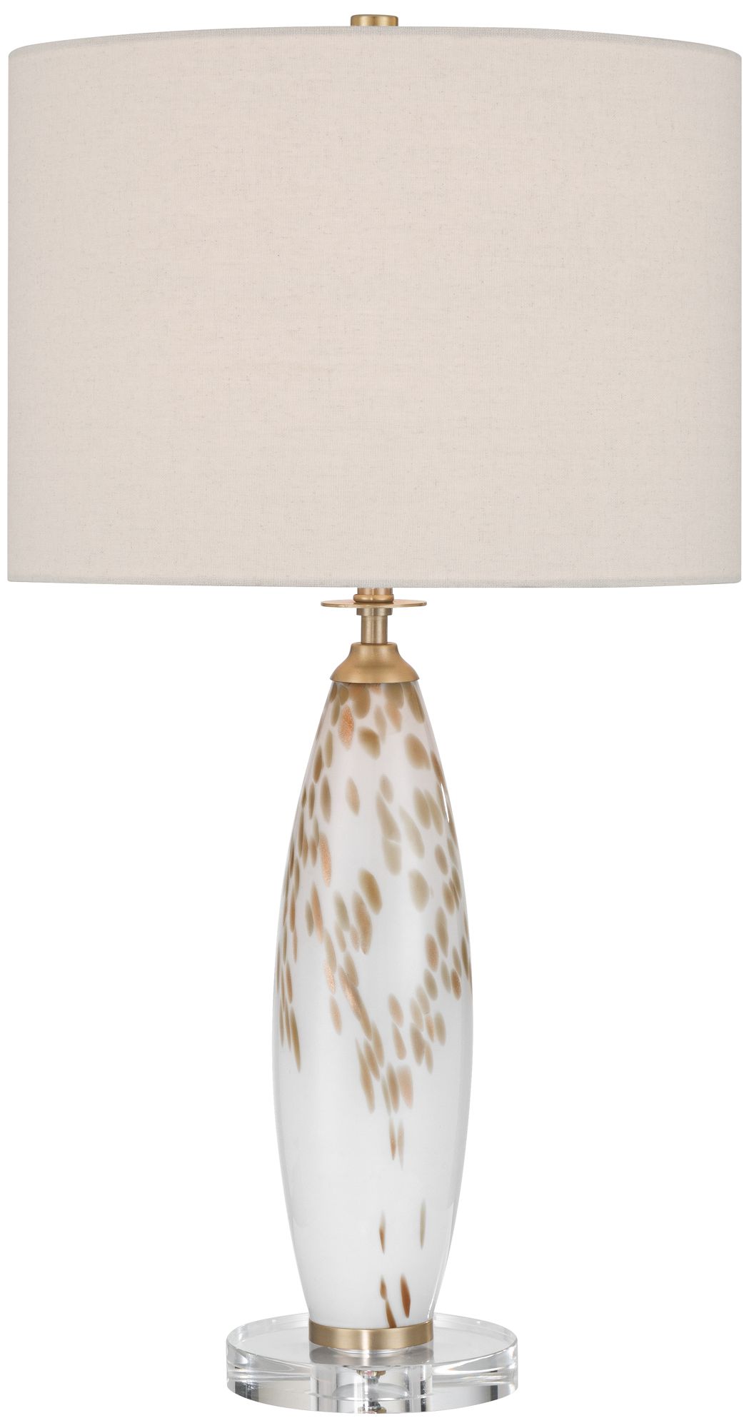 Image 3 Melina 27 1/2" High White and Beige Glass Table Lamp