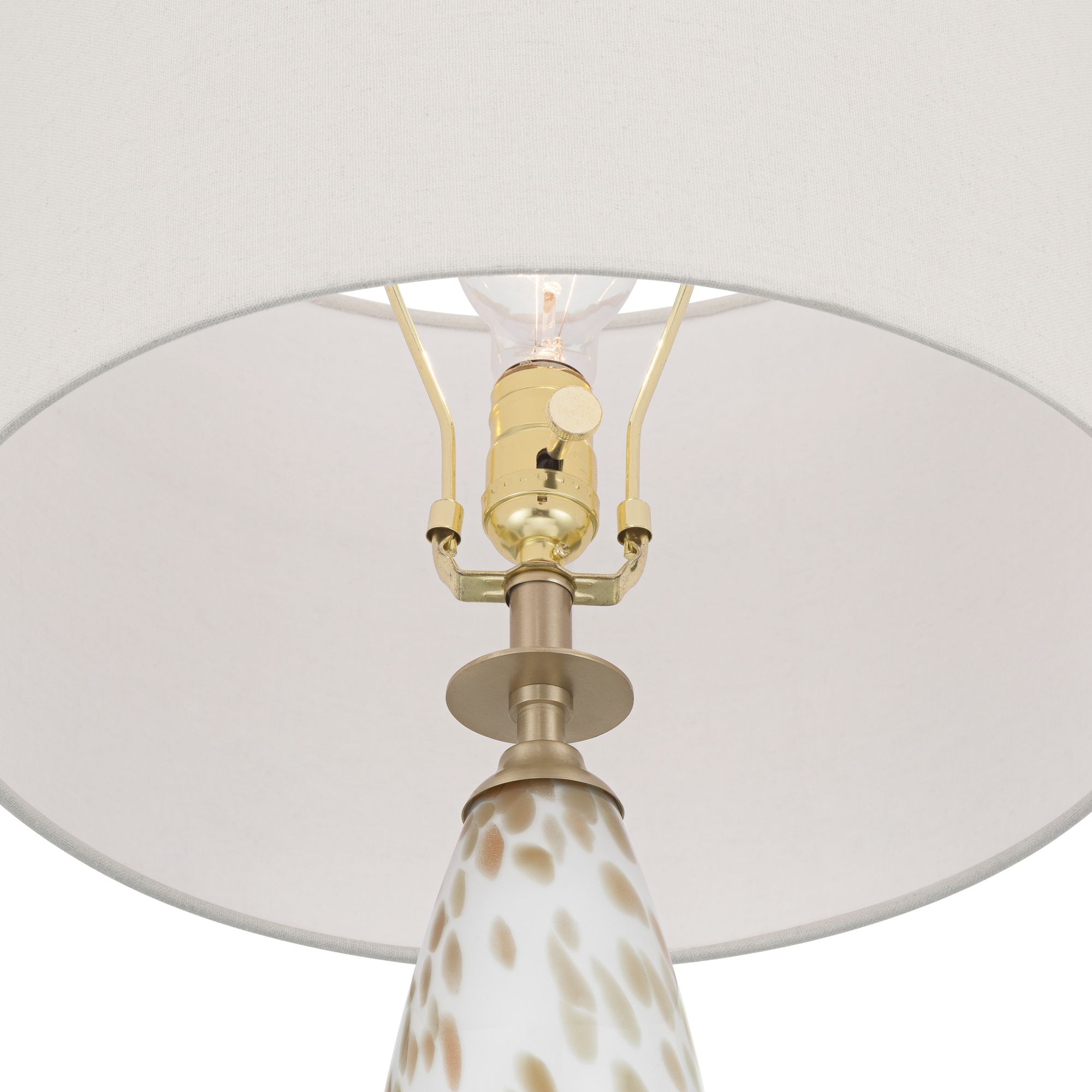 Image 5 Melina 27 1/2" High White and Beige Glass Table Lamp more views