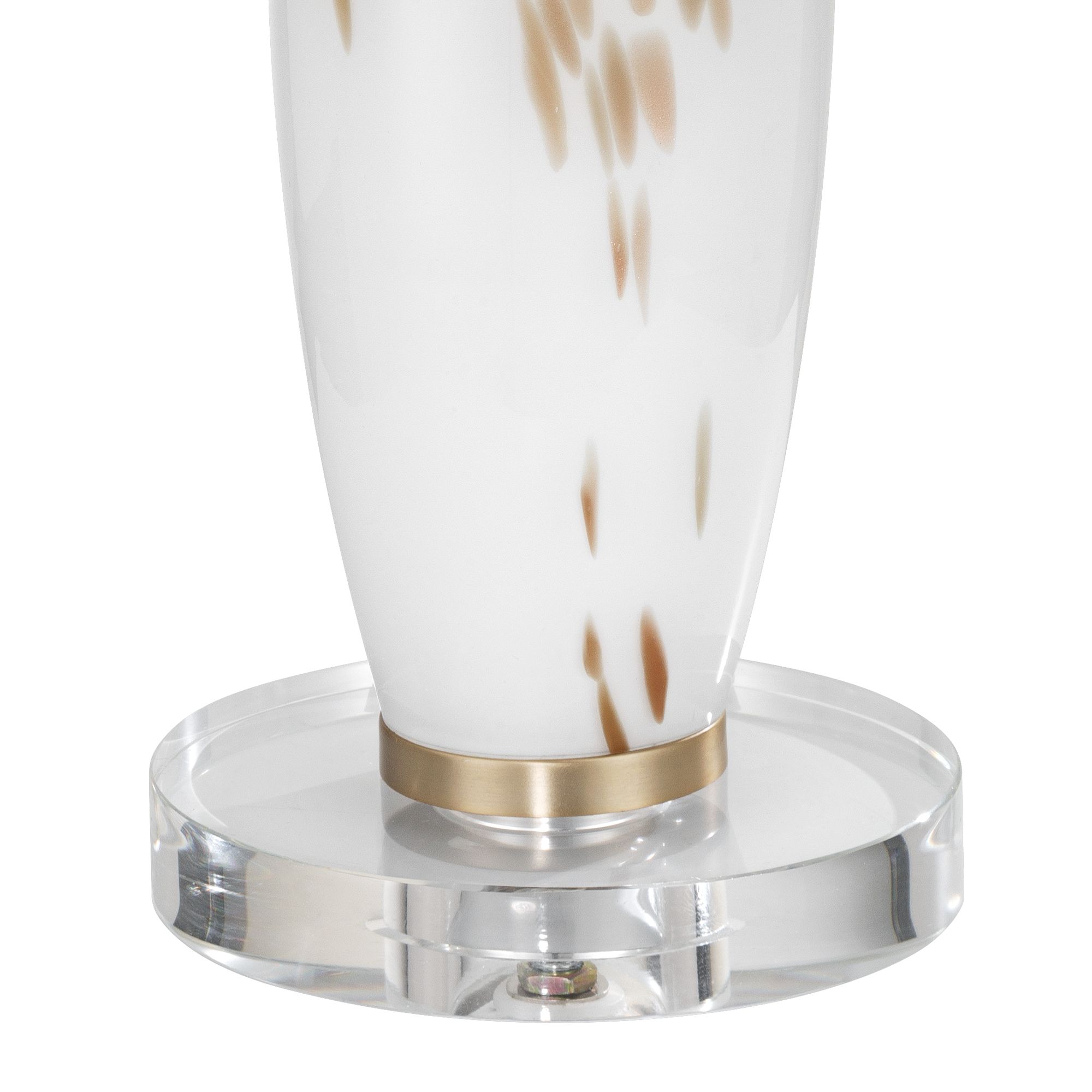 Image 7 Melina 27 1/2" High White and Beige Glass Table Lamp more views