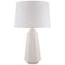 Melinda 29" Coastal Modern White Faceted Ceramic Table Lamp