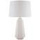 Melinda 29" Coastal Modern White Faceted Ceramic Table Lamp