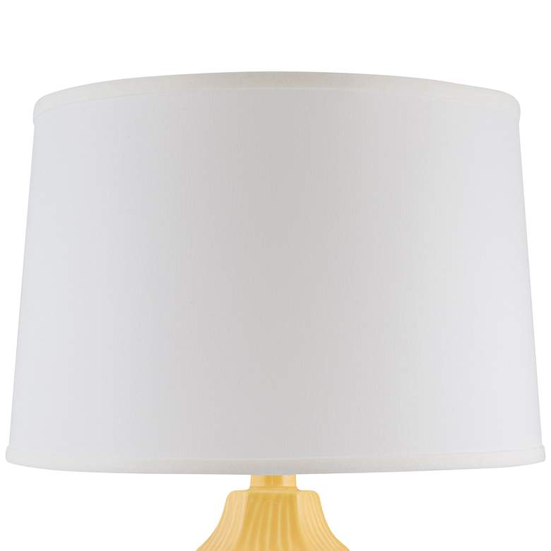 Image 4 Melinda 29 inch High Modern Straw Yellow Faceted Ceramic Table Lamp more views