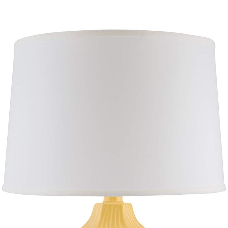 Image 4 Melinda 29" High Modern Straw Yellow Faceted Ceramic Table Lamp more views