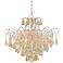Mellie 24" Wide Champagne Gold and Crystal Chandelier