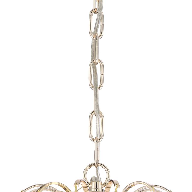 Mellie 24&quot; Wide Champagne Gold and Crystal Chandelier more views