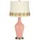 Mellow Coral Anya Table Lamp with Flower Applique Trim
