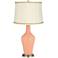 Mellow Coral Anya Table Lamp with Scroll Braid Trim