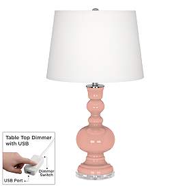 Image1 of Mellow Coral Apothecary Table Lamp with Dimmer