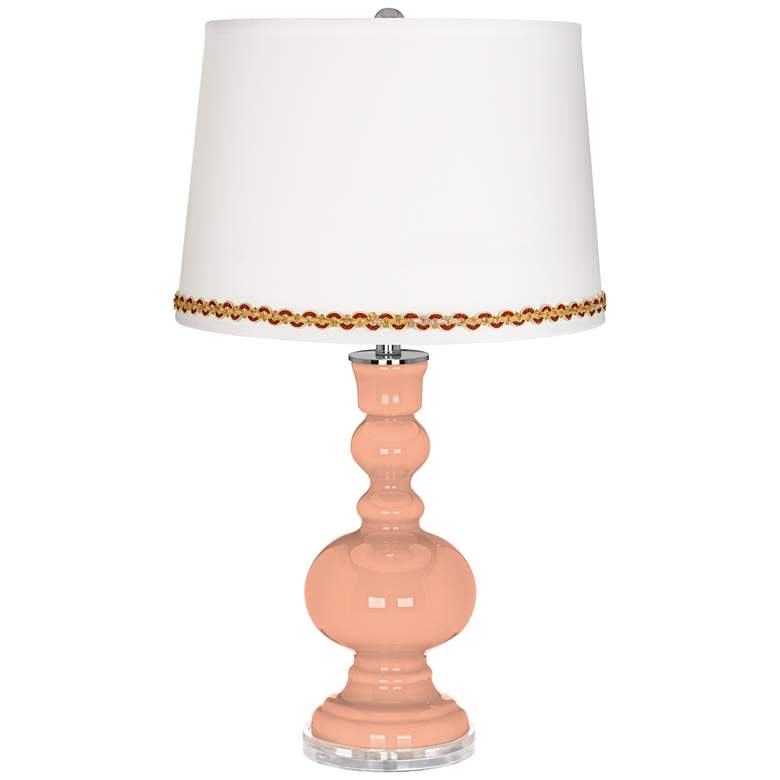 Image 1 Mellow Coral Apothecary Table Lamp with Serpentine Trim
