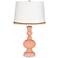Mellow Coral Apothecary Table Lamp with Serpentine Trim