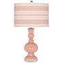 Mellow coral Bold Stripe Apothecary Table Lamp