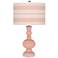 Mellow coral Bold Stripe Apothecary Table Lamp