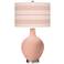 Mellow coral Bold Stripe Ovo Glass Table Lamp