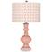 Mellow coral Circle Rings Apothecary Table Lamp