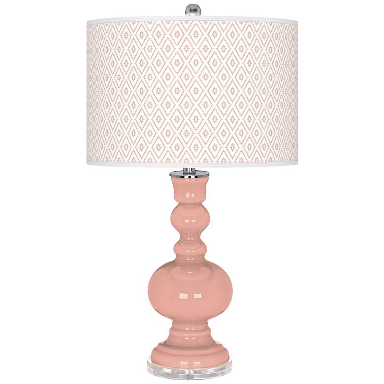 Image 1 Mellow Coral Diamonds Apothecary Table Lamp
