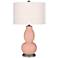 Mellow Coral Diamonds Double Gourd Table Lamp
