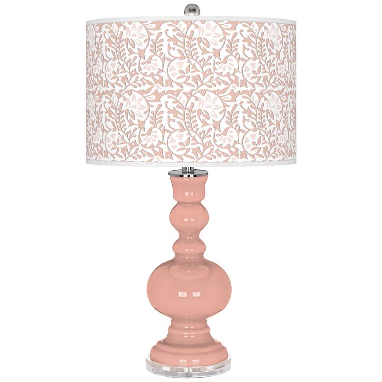 Image 1 Mellow Coral Gardenia Apothecary Table Lamp