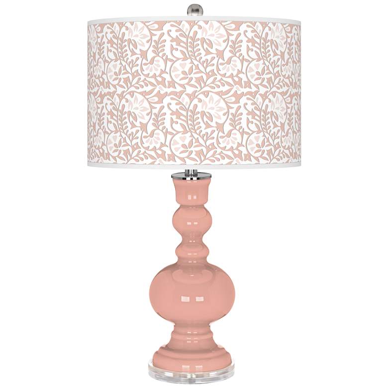 Image 1 Mellow Coral Gardenia Apothecary Table Lamp