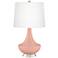 Mellow Coral Gillan Glass Table Lamp with Dimmer