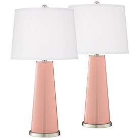 Image2 of Mellow Coral Leo Table Lamp Set of 2 with Dimmers