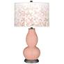 Mellow coral Mosaic Giclee Double Gourd Table Lamp