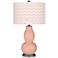 Mellow Coral Narrow Zig Zag Double Gourd Table Lamp