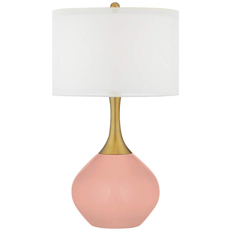 Image 1 Mellow Coral Nickki Brass Modern Table Lamp