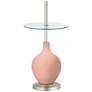Mellow Coral Ovo Tray Table Floor Lamp