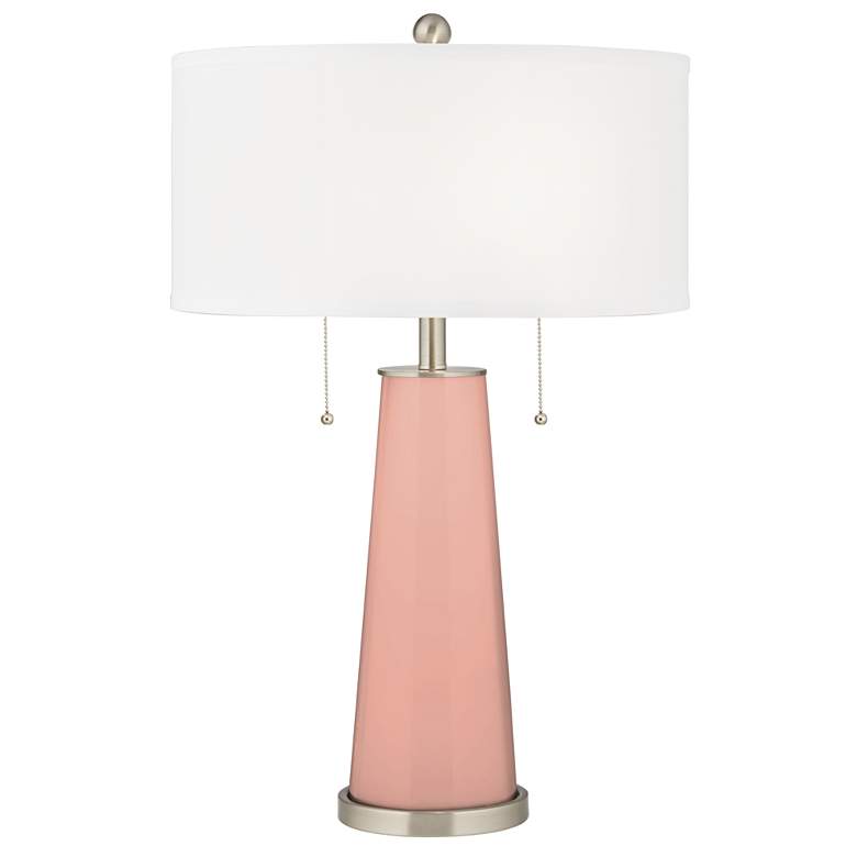 Image 2 Mellow Coral Peggy Glass Table Lamp With Dimmer
