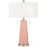 Mellow Coral Peggy Glass Table Lamp