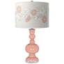 Mellow Coral Rose Bouquet Apothecary Table Lamp